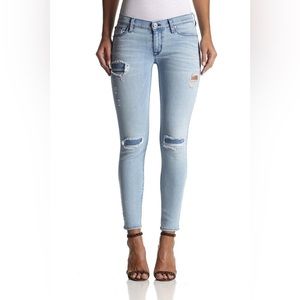 BUNDLE 3 for $75 HUDSON “Krista” ankle super skinny light blue jeans Size 24